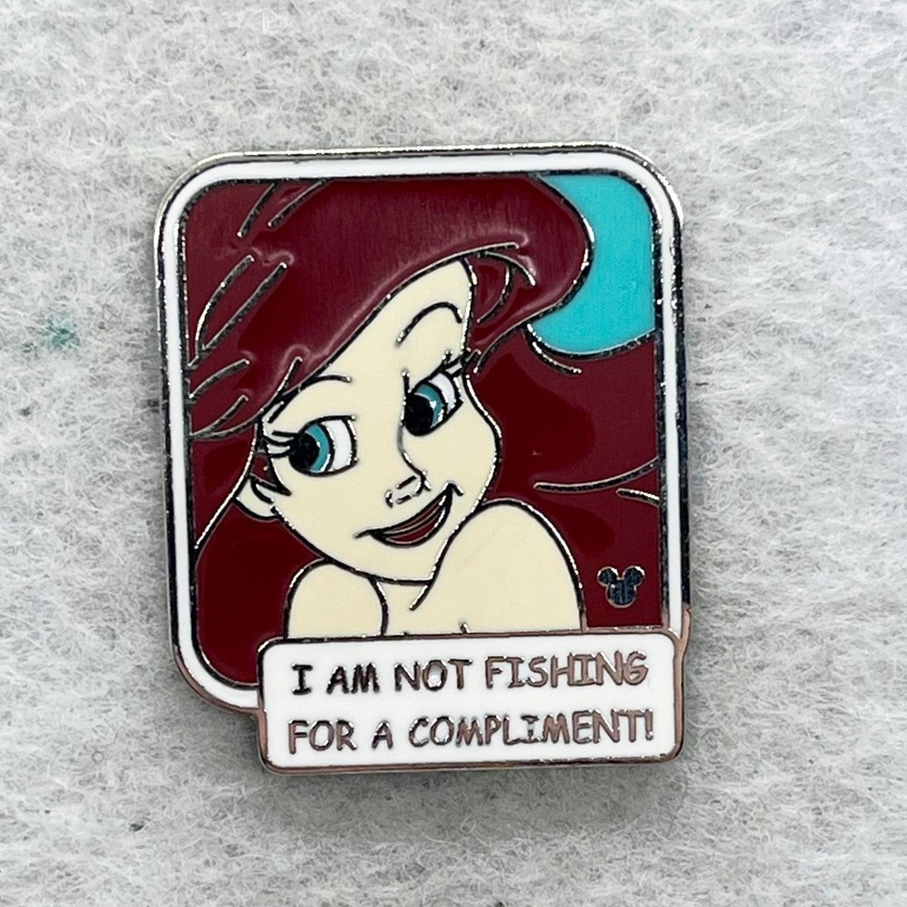 🔮 5/$25 Disney The Little Mermaid Ariel Princess Quote Collection Pin